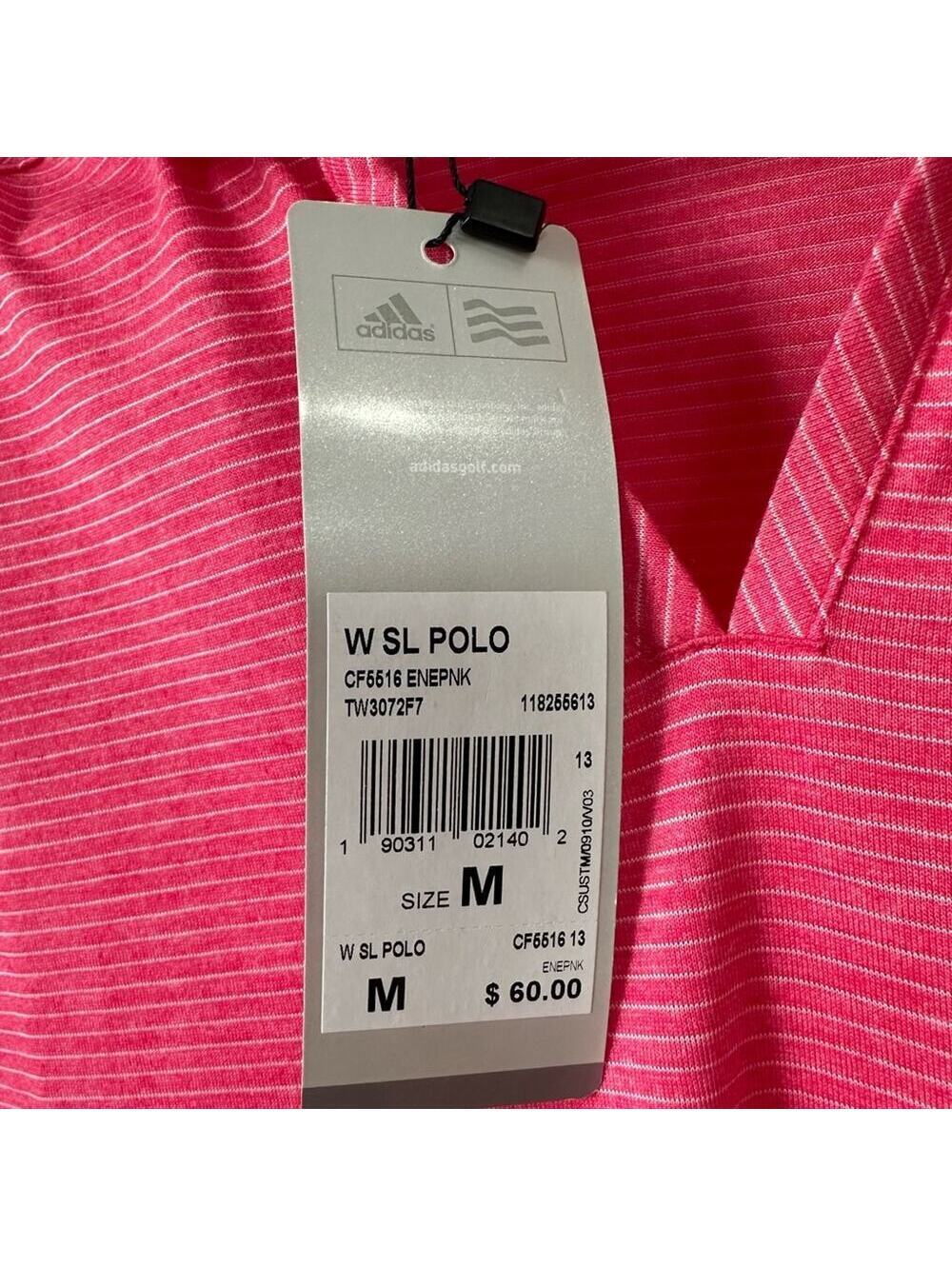 NWT Adidas Ultimate365 Sleeveless Golf Polo M Pink Heather Collared V-Neck $60 - Picture 6 of 8